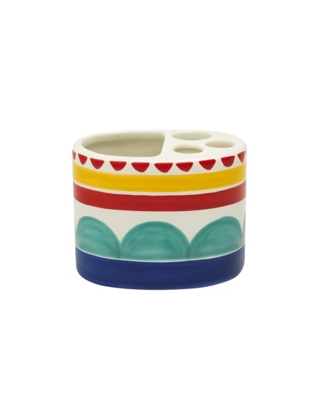 Portaspazzolini artigianale ceramiche siciliane de simone Alicudi