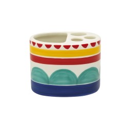 Portaspazzolini artigianale ceramiche siciliane de simone Alicudi