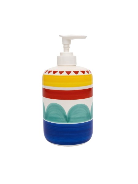 Ceramic soap dispenser Alicudi De Simone handmade sicilian pottery