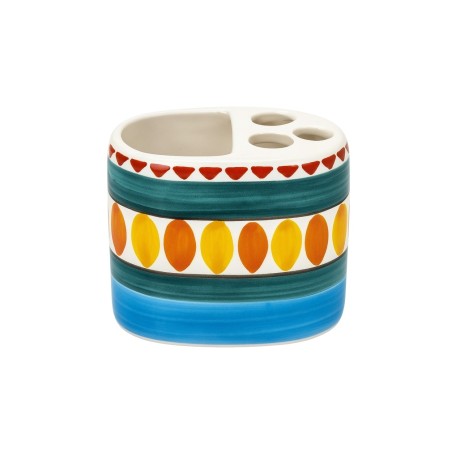 Handmade ceramic sicilian Toothbrush Holder de simone pottery Solunto