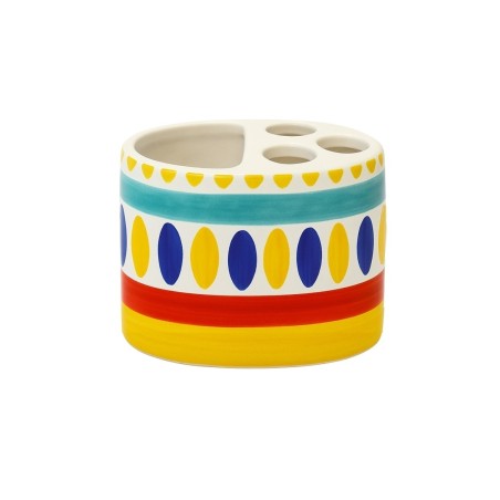 Handmade ceramic sicilian Toothbrush Holder de simone pottery Lipari