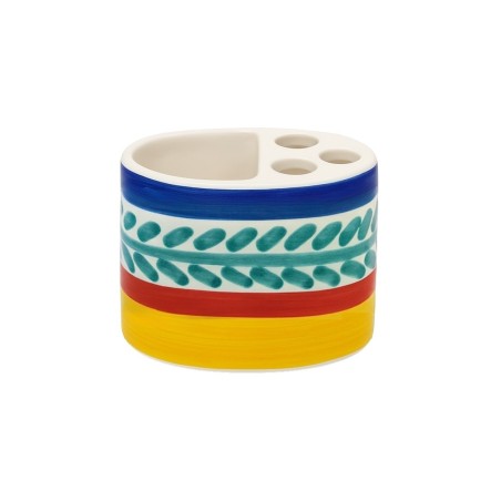 Handmade ceramic sicilian Toothbrush Holder de simone pottery Selinunte