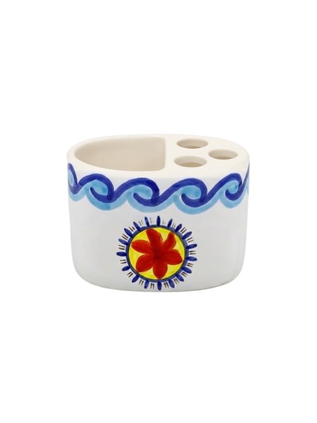 Portaspazzolini artigianale ceramiche siciliane de simone Tramontana