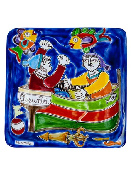 Piatto Quadrato 24x24 DS 22 Pescatori