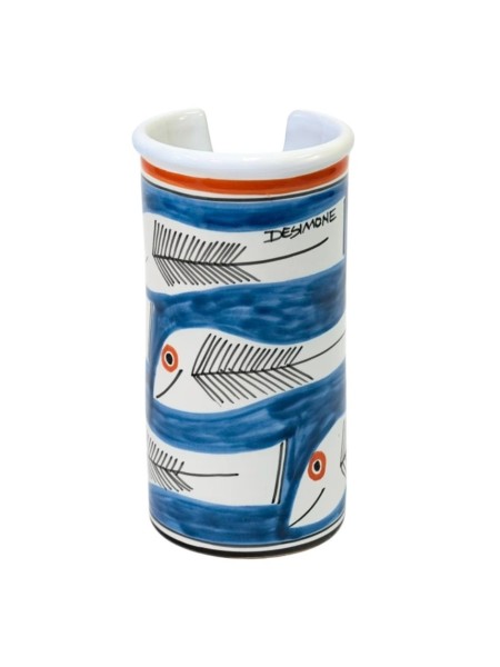handmade sicilian ceramic Glass Holder Itaca de simone pottery