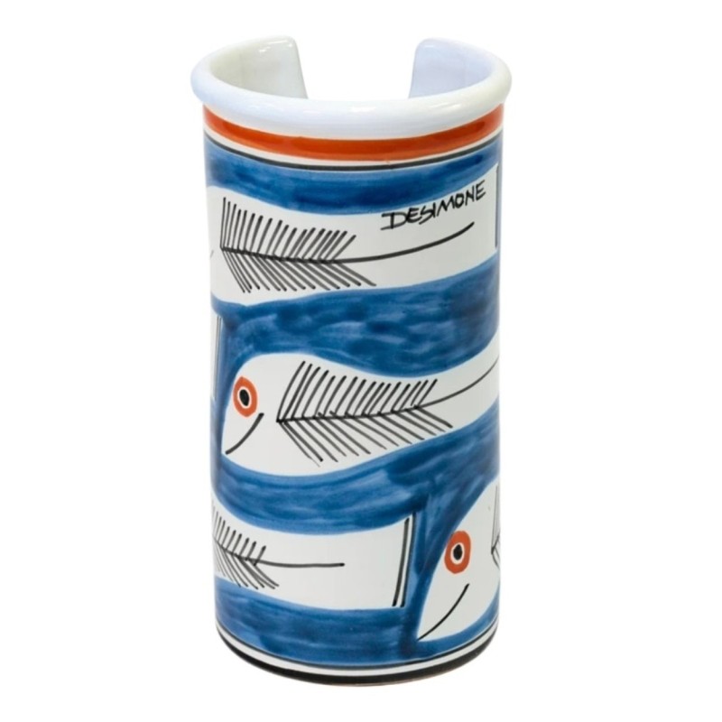 handmade sicilian ceramic Glass Holder Itaca de simone pottery