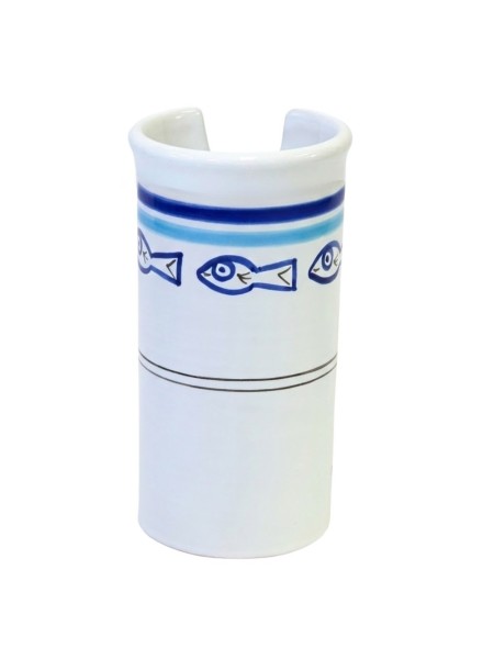 handmade sicilian ceramic Glass Holder Corfù de simone pottery