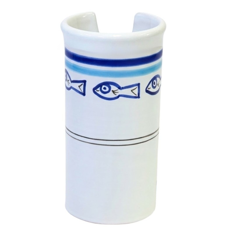 handmade sicilian ceramic Glass Holder Corfù de simone pottery