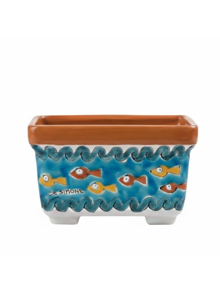 Ceramic flower planter Gadir de simone pottery