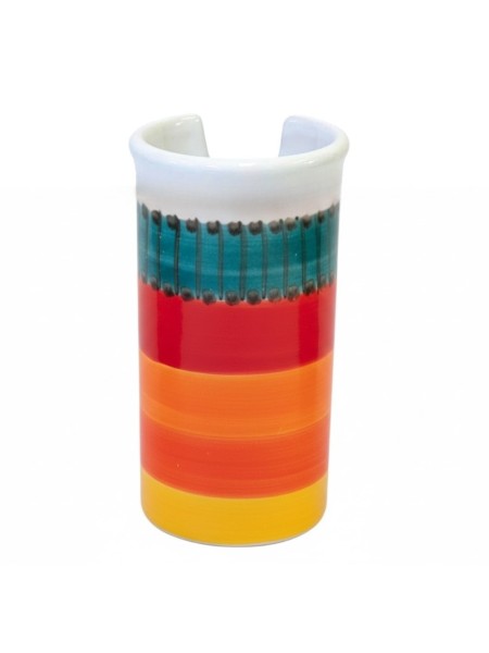 handmade sicilian ceramic Glass Holder Pantelleria de simone pottery