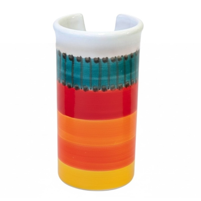 handmade sicilian ceramic Glass Holder Pantelleria de simone pottery