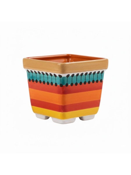 Vaso quadrato portapianta Ceramiche De Simone Pantelleria