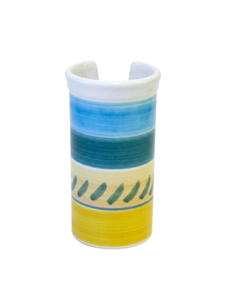 handmade sicilian ceramic Glass Holder Naxos de simone pottery
