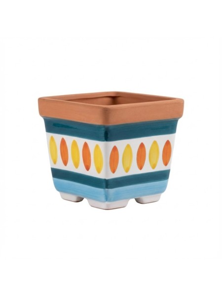 Vaso quadrato portapianta Ceramiche De Simone Solunto