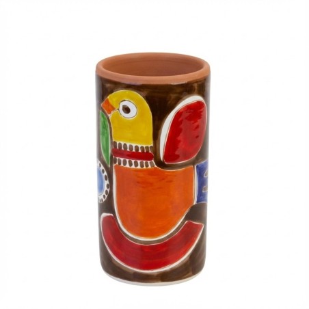 handmade sicilian ceramic wine utensil Holder Stromboli de simone pottery