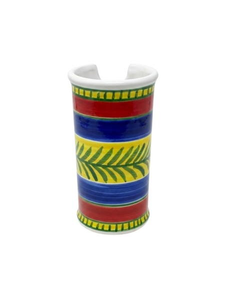 handmade sicilian ceramic Glass Holder Vulcano de simone pottery
