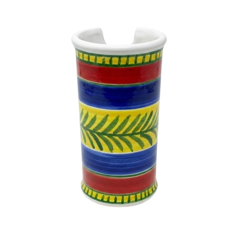 handmade sicilian ceramic Glass Holder Vulcano de simone pottery