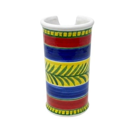 handmade sicilian ceramic Glass Holder Vulcano de simone pottery
