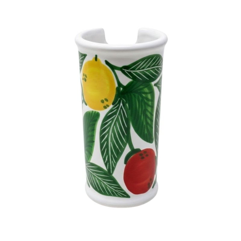 handmade sicilian ceramic Glass Holder Elba de simone pottery