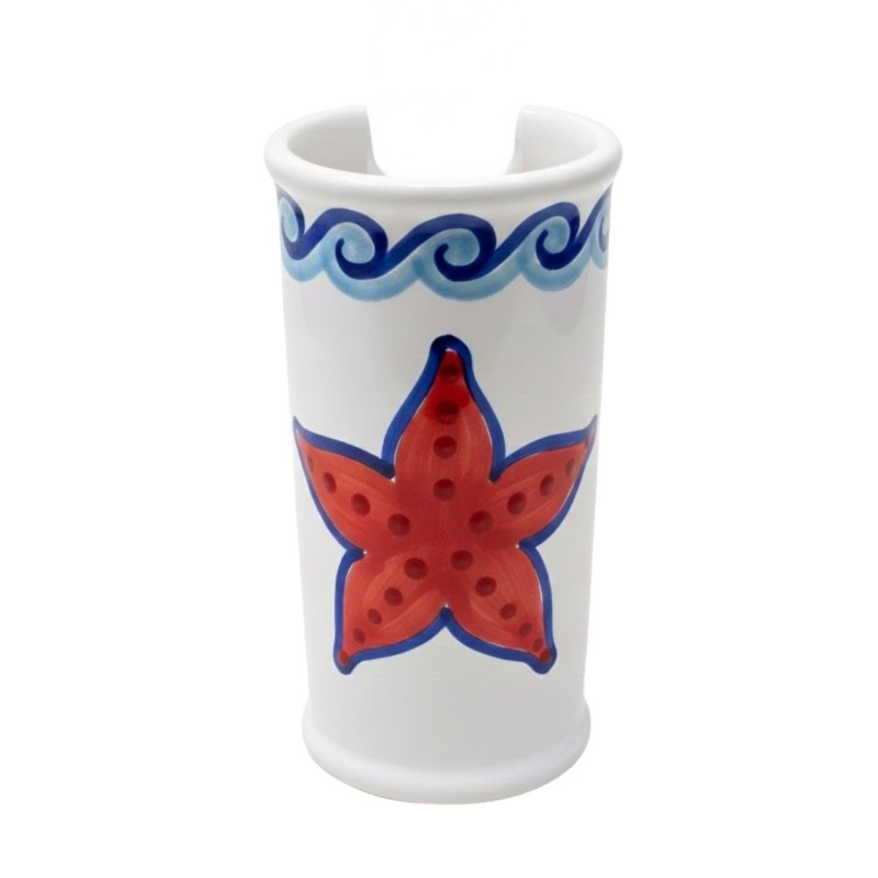 Portabicchieri artigianale Maestrale ceramiche de simone