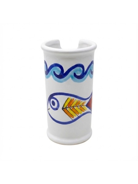 handmade sicilian ceramic Glass Holder Scirocco de simone pottery