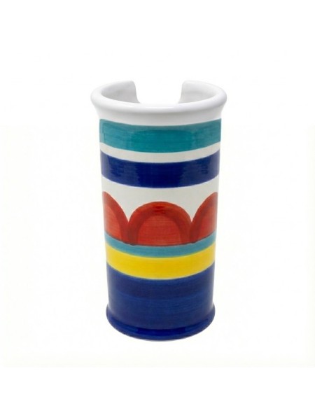 handmade sicilian ceramic Glass Holder Sibari de simone pottery
