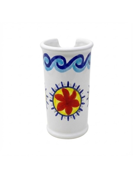 handmade sicilian ceramic Glass Holder Tramontana de simone pottery