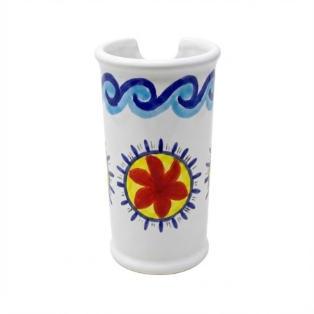 handmade sicilian ceramic Glass Holder Tramontana de simone pottery