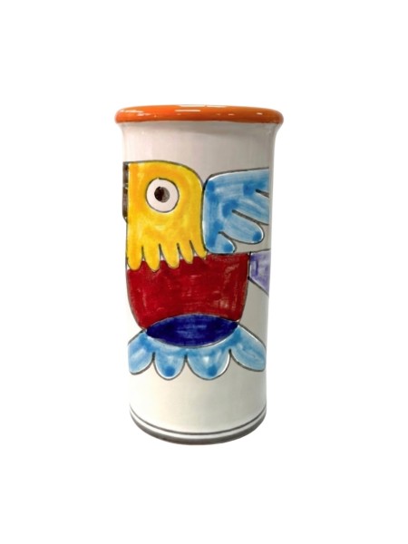 Portabicchieri Folk Uccello Ceramiche De Simone
