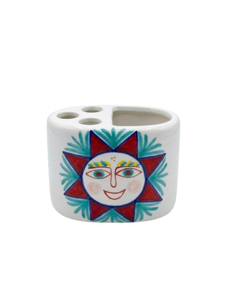 Portaspazzolini artigianale ceramiche siciliane de simone Salina