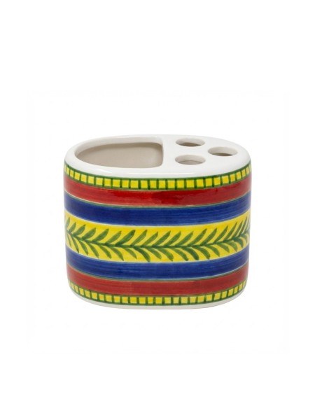 Portaspazzolini artigianale ceramiche siciliane de simone Vulcano