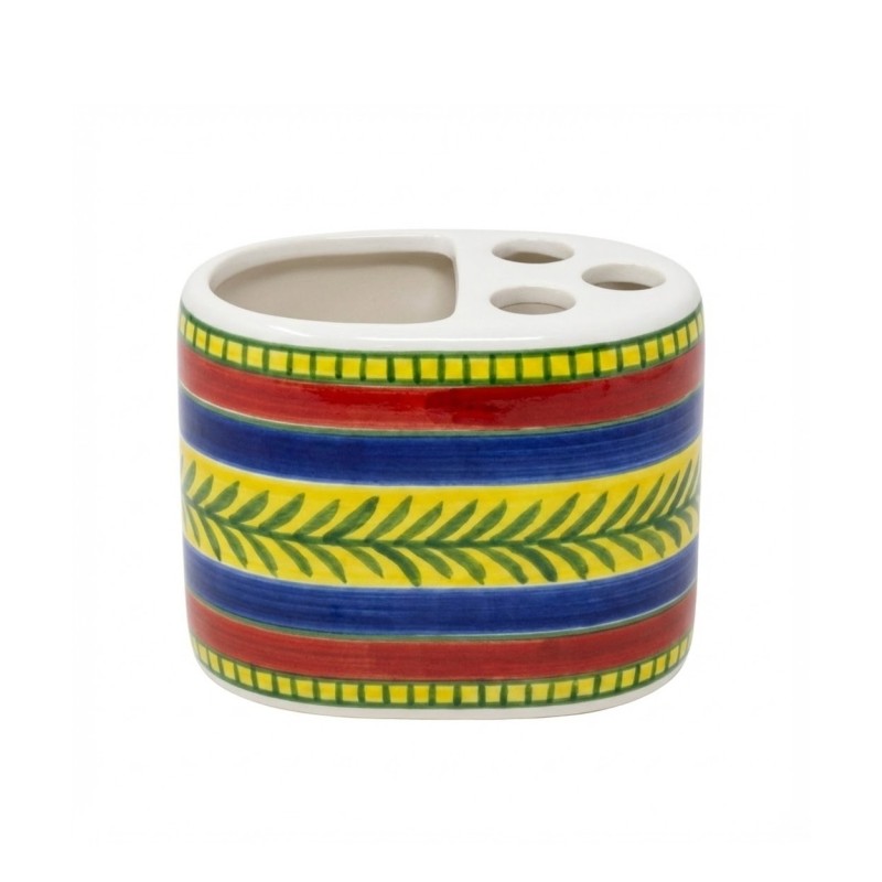 Portaspazzolini artigianale ceramiche siciliane de simone Vulcano
