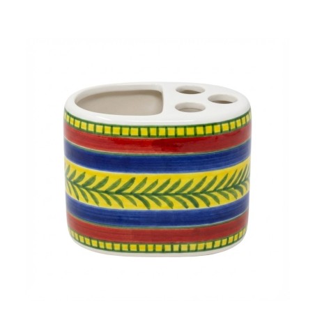 Portaspazzolini artigianale ceramiche siciliane de simone Vulcano