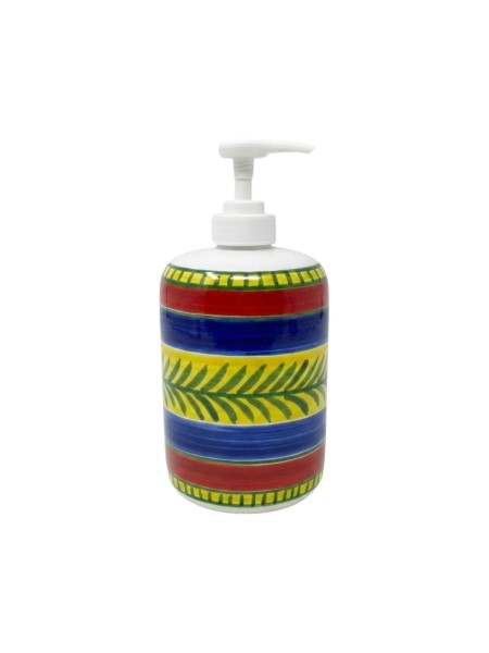 Ceramic soap dispenser Vulcano De Simone handmade sicilian pottery