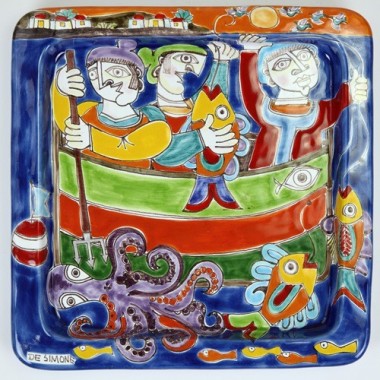 Squared Plate DS 28x28 Fishermen PQ28DS-4