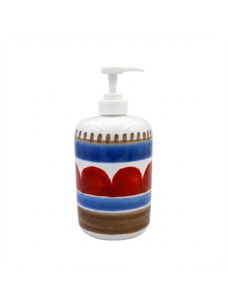 Ceramic soap dispenser Lampedusa De Simone handmade sicilian pottery