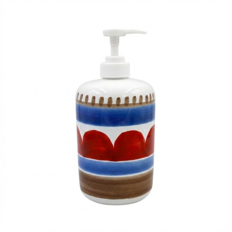 Ceramic soap dispenser Lampedusa De Simone handmade sicilian pottery