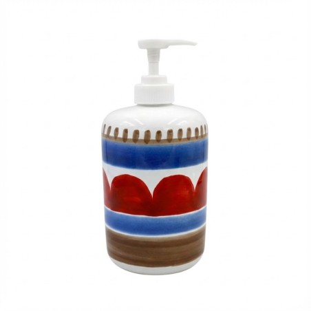 Ceramic soap dispenser Lampedusa De Simone handmade sicilian pottery