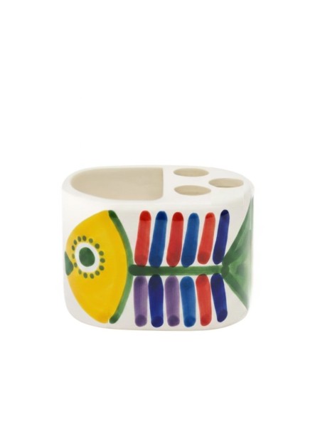 Portaspazzolini artigianale ceramiche siciliane de simone Filicudi