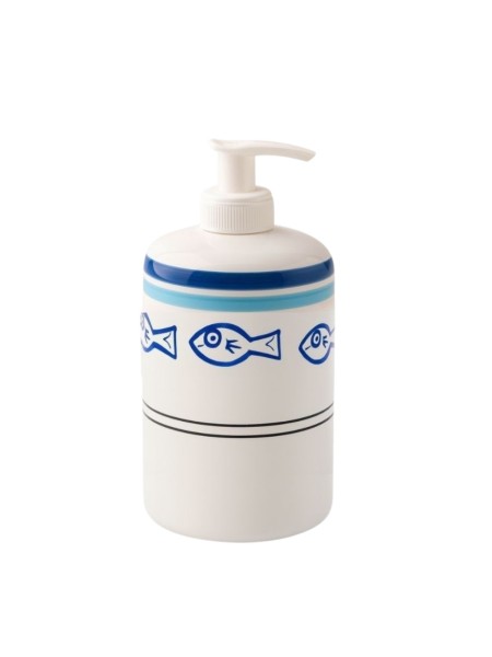 Ceramic soap dispenser Corfù De Simone handmade sicilian pottery