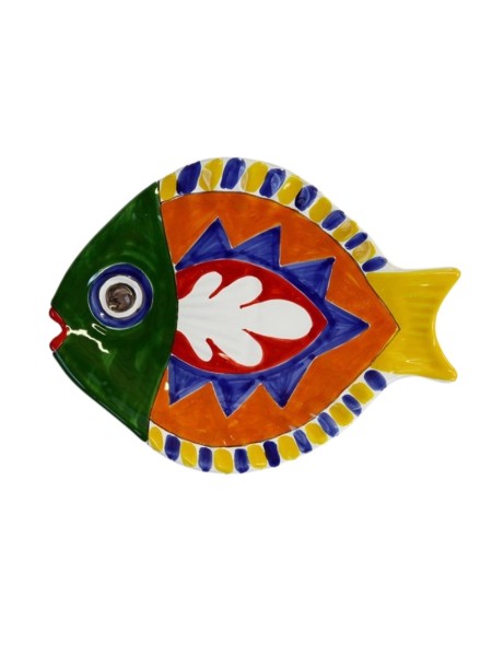 Fish bottom plate PT1PE De Simone Pottery