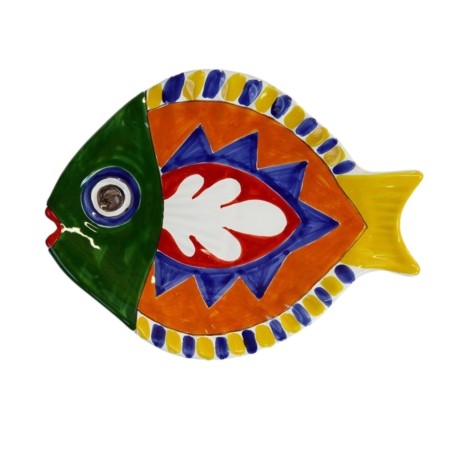 Fish bottom plate PT1PE De Simone Pottery