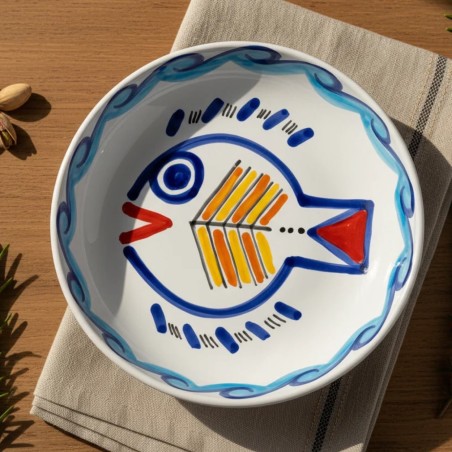 Piatto tondo Levante Ceramiche artigianali siciliane De Simone