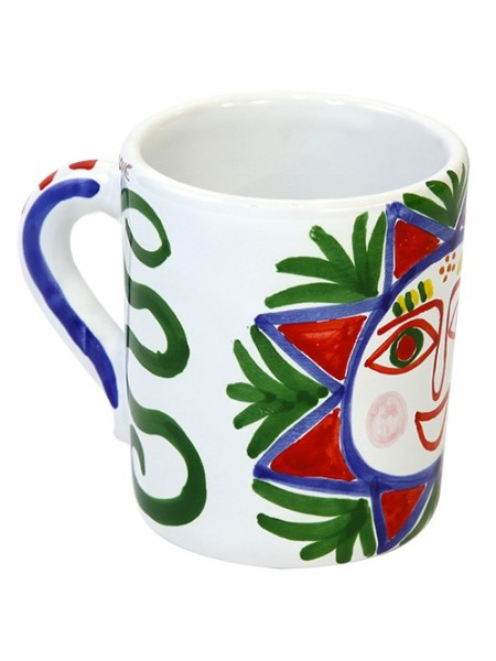 Tazza Mug Ceramiche De Simone decorata a mano Salina