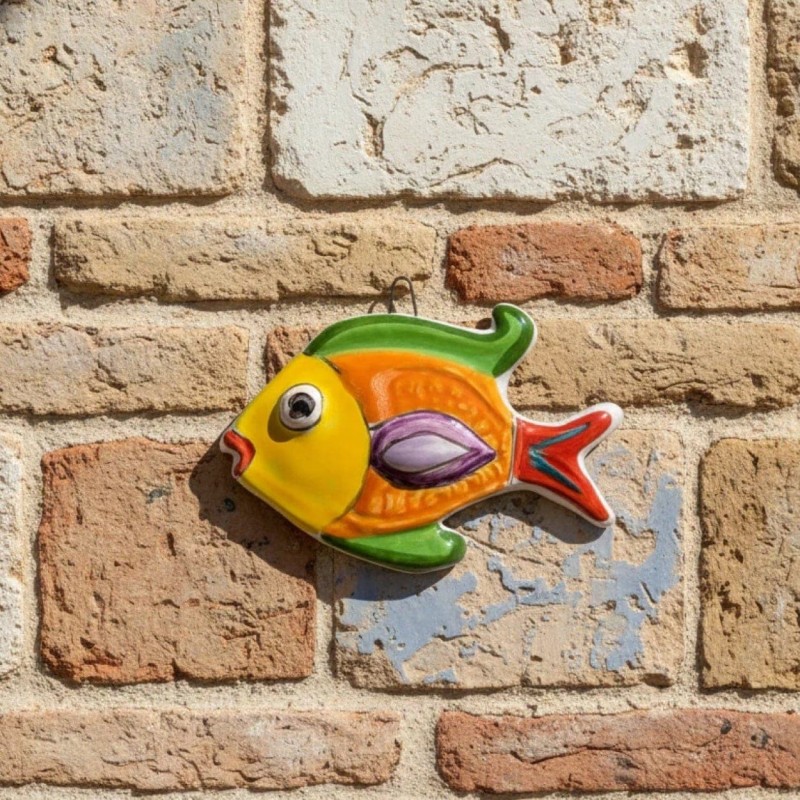 Pesce in Bassorilievo PER320A-1 Ceramiche artigianali siciliane De Simone