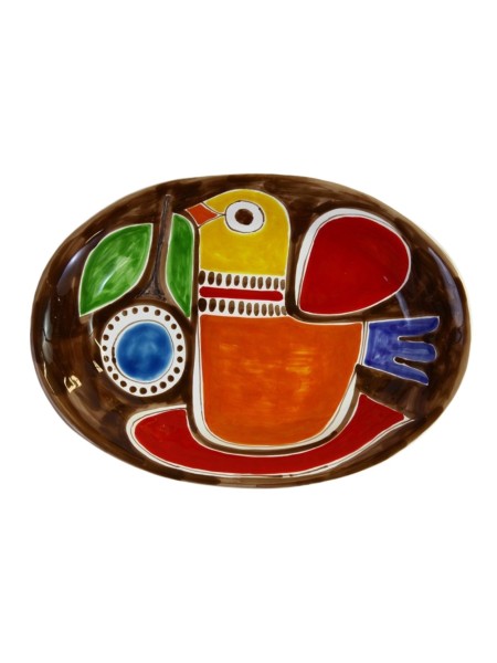 Piatto Ovale Stromboli Ceramiche De Simone