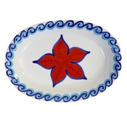 Oval plate Maestrale De Simone sicilian handmade pottery