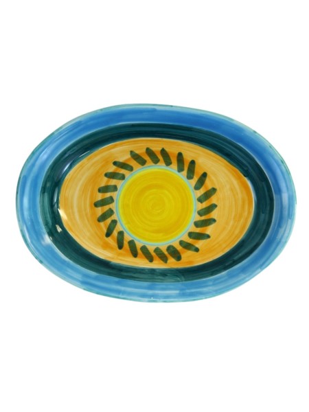 Oval plate Naxos De Simone sicilian handmade pottery