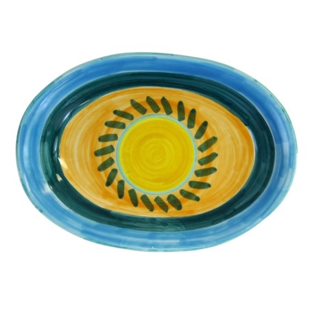 Oval plate Naxos De Simone sicilian handmade pottery