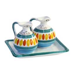 Oil and vinegar set Solunto Ceramiche De Simone